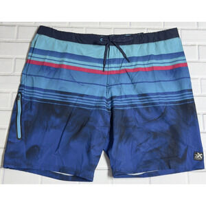 ZeroXposur Men's UPF 50+ Quick Dry Swim Trunks Navy Ibiza Size XXL